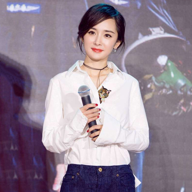 Hong Kong fashion long sleeve shirt woman 2023 new big code women clothes loose and lean - gas professional shirt