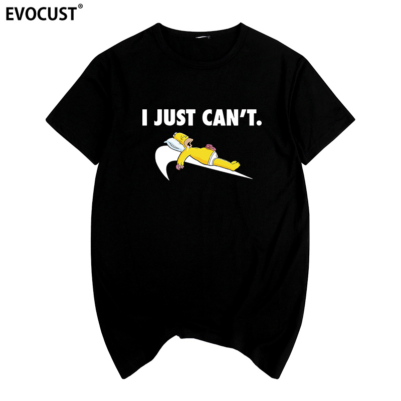 I Just Can'T Simpson Gou Gou Brand American Cartoon Funny Parody Men's and Women's Short Sleeve T-Shirt