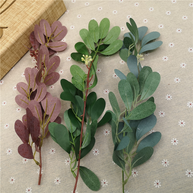 Branches Bouquet Fake Leaves Leaves Leaves Handmade Material DIY Accessories Decorations Green Leaf Flower Ring Material