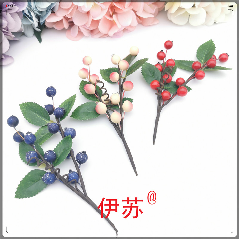 Fake Flowers Plastic Decoration Emulation Fruit Small Bouquet Handmade DIY Accessories Material Kindergarten Adornment
