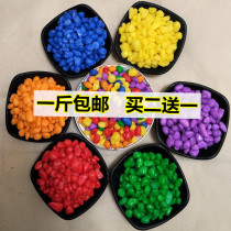 Potted flower fish tank hydroponic plant fleshy decorative paving color stone flower colorful small stone colored stone