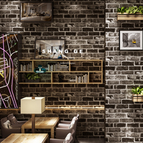 3D three-dimensional retro nostalgic red brick green brick Antique brick brick pattern brick wallpaper Non-self-adhesive restaurant hotel wallpaper