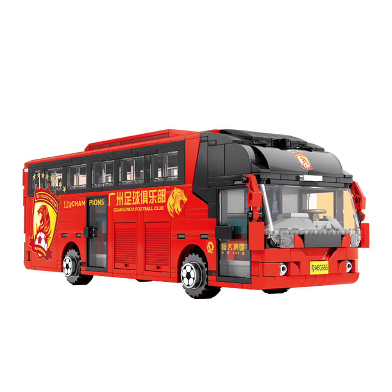 Guangzhou Football Club Fan Products Guangzhou Team Bus Assembly Model