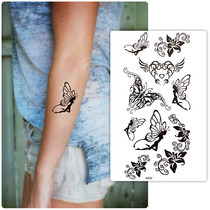 Small fresher tattooed with female black wings Little Angels Forest little elf Day-style waterproof lasting cute teenage girls heart