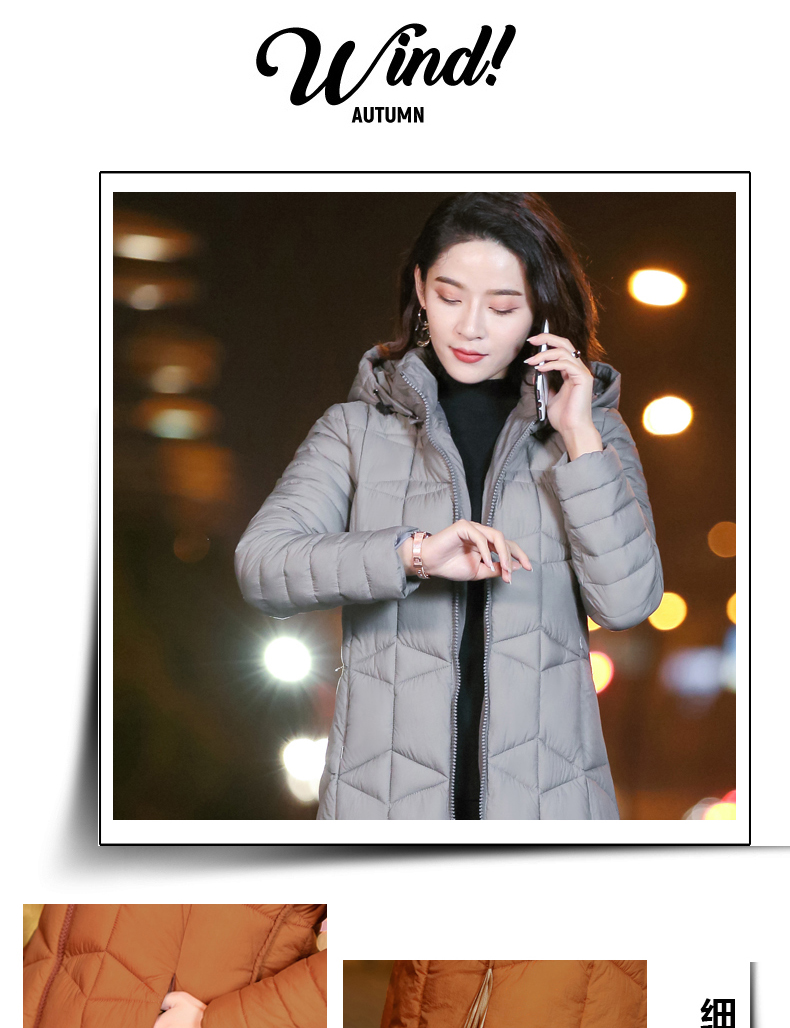 Quần áo cotton chống nữ dày lên quần áo cotton nữ dài phần xuống áo khoác cotton nữ 2018 áo khoác mùa đông nữ mới - Bông áo phao thân dài nữ đẹp