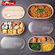 hộp thức ăn giữ nhiệt Nữ sinh dễ thương kiểu ăn trưa kiểu Nhật nhân viên văn phòng hộp cơm trưa đặt lò vi sóng sáng tạo lớp mạng lưới hộp ăn trưa thể dục màu đỏ - Hộp cơm điện sưởi ấm hộp cơm cắm điện