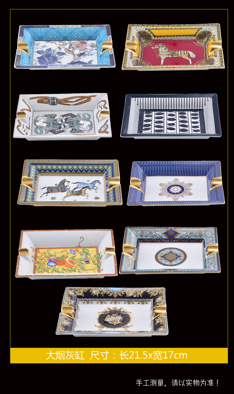 Ipads porcelain ashtrays ceramic fashion contracted Europe type restoring ancient ways small large horse cigar club office KTV bar