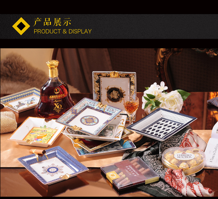 Ipads porcelain ashtrays ceramic fashion contracted Europe type restoring ancient ways small large horse cigar club office KTV bar
