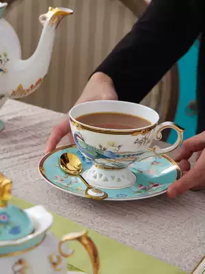 Ingrid National style light luxury coffee cup and saucer set with spoon small luxury afternoon red tea cup pot simple home giving away