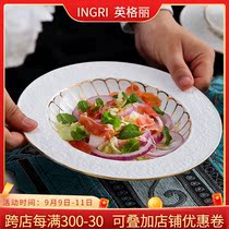 Rice Bowl single combination bone china tableware set European small luxury dishes set creative personality Bowl set