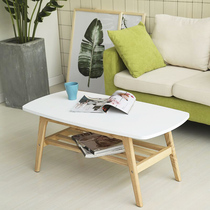 American sofa side table simple modern corner few Nordic solid wood creative rectangular small coffee table small table