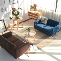 Nordic modern simple living room sofa combination bedroom small apartment single double three person fabric sofa