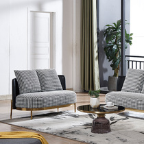 Nordic fabric sofa small apartment simple three-person clothing store double net red two-person bedroom living room lounge chair