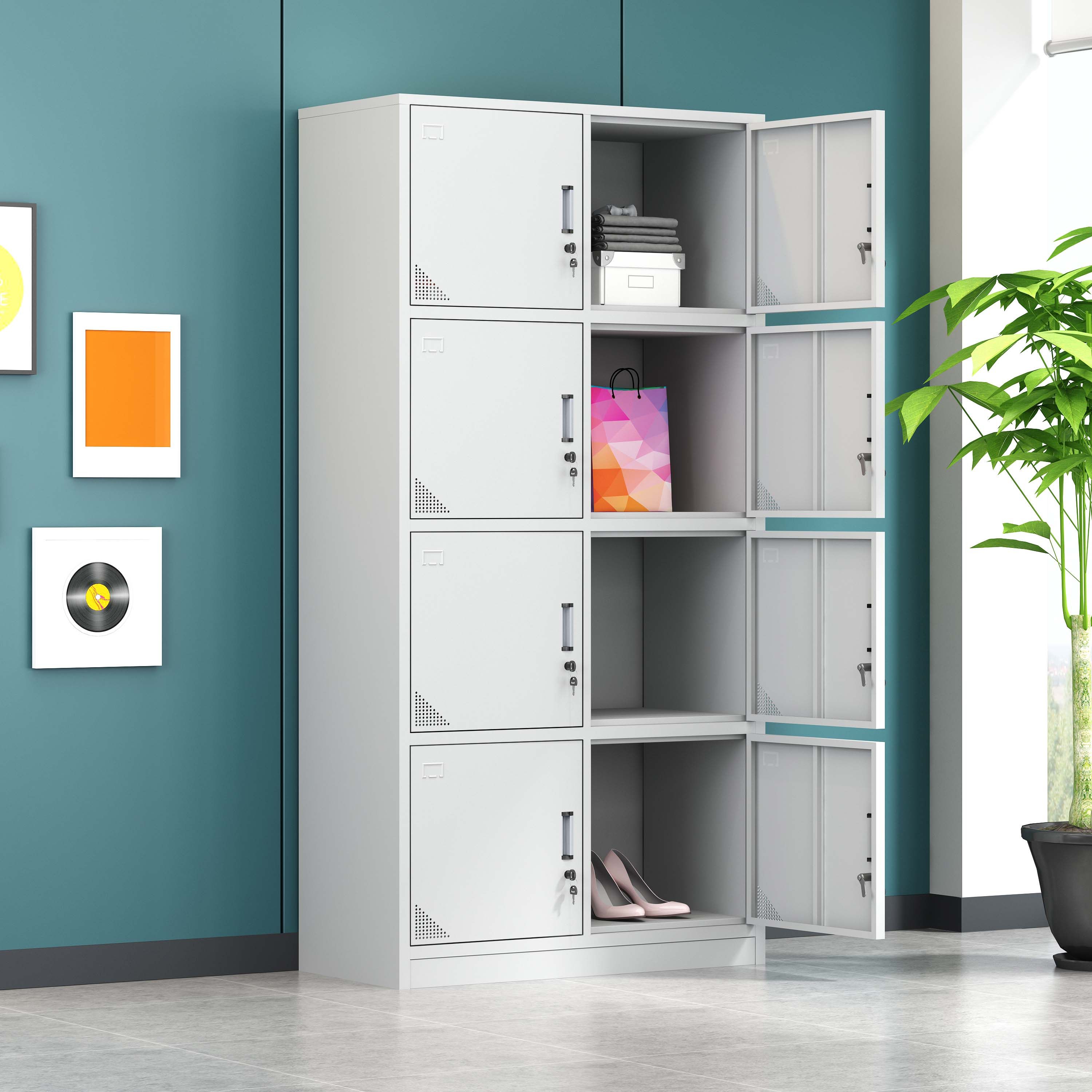 8-8 door locker Employee cabinet Dance Room Containing Cabinet with lock cabinet Cupboard Deposit Cabinet Factory Workshop Debris Cabinet