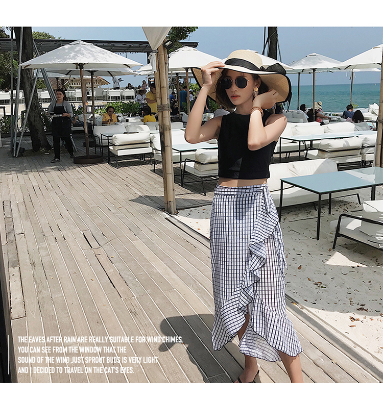 Nữ thần eo cao boyshort kỳ nghỉ cặp đôi đồ bơi ba mảnh mảnh mai phù hợp với nam bãi biển cặp đôi đồ bơi - Vài đồ bơi 	đồ đi biển cặp đôi	