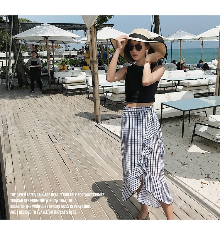 Nữ thần eo cao boyshort kỳ nghỉ cặp đôi đồ bơi ba mảnh mảnh mai phù hợp với nam bãi biển cặp đôi đồ bơi - Vài đồ bơi