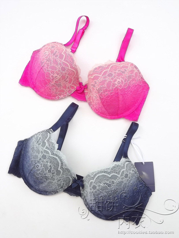 112 112 full 80 European and American Indies Beautiful Gradual Layer Color Lace Slim bra Sexy Deep V Female lingerie bra