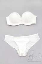 154 Europe and America 1 2 cups with non-slip removable shoulder strap lace low V Sexy thin bra fit triangular female lingerie suit