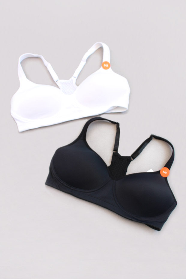74 European and American black and white No steel ring bra artificial shape sports lingerie running shockproof sleep bra teenage vest Summer