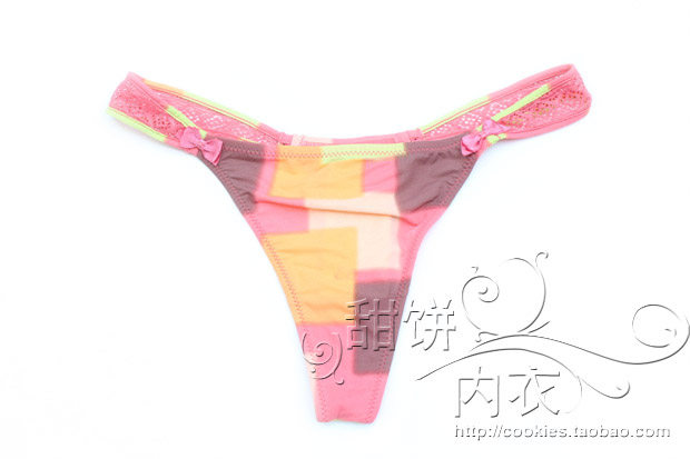 Ren 4 16 European and American upscale Sexy low waist T-pants Sexy Seductive Tints Pants No Marks Cotton Stalls Women's Underwear