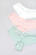 Ren 4 08 European and American Comfort Womens Triangle Underwear Thin Low Waist Transparent Lace Sexy Briefs Temps Big Codes