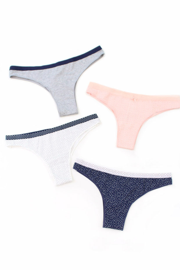 Ren 4 Article 05 European and American O Home All cotton minimalist Comfort Women Style Sexy Mid Waist Briefs Pure Cotton Narrow Triangle Pants