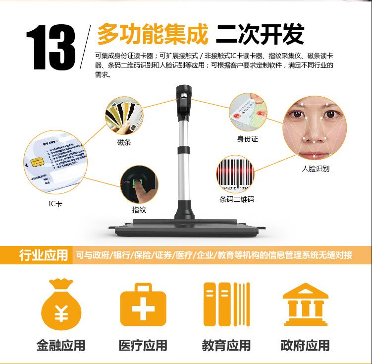 Hanwang Gao Paiyi e1190air / pro ống kính kép HD 10 triệu tập tin tốc độ cao HD HD E1190RRO Gao Paiyi với nhận dạng kết hợp máy quét OCR