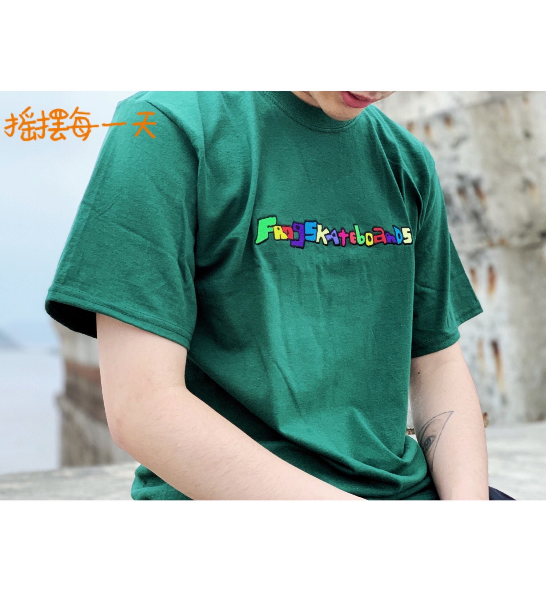 (Spot) 20SS NOAH x FROG EMBROIDERED LOGO TEE Joint Embroidered Short Sleeve T-Shirt