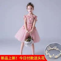 Cô gái từ vai công chúa váy cưới trẻ em chủ nhà trang phục piano hoa cô gái váy dạ hội catwalk sợi mịn thời trang thiếu nhi