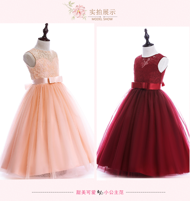 Cô gái trong lớn trẻ em ăn mặc trẻ em hiệu suất quần áo hoa cô gái mùa xuân và mùa thu pettiskirt dài đàn piano cho thấy máy chủ sàn diễn ... trang phục biểu diễn cho bé trai