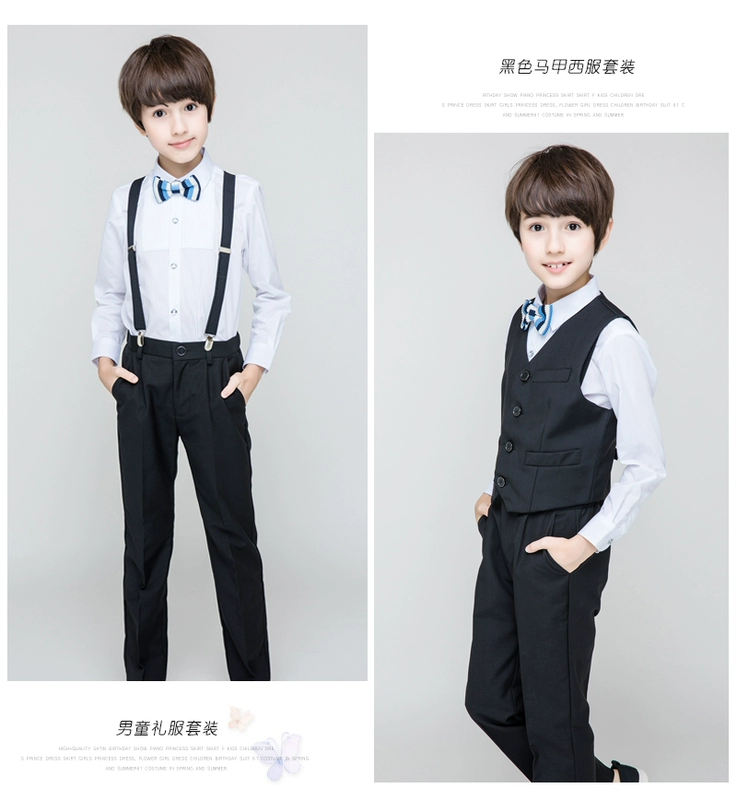 Bộ đồ vest trẻ em phù hợp với bé trai bộ tuxedo bé trai