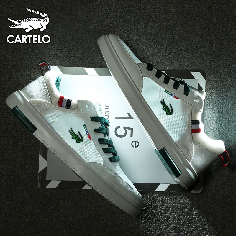 Crocodile men's shoes summer breathable thin white shoes men's tide shoes versatile 2022 new sports casual board shoes