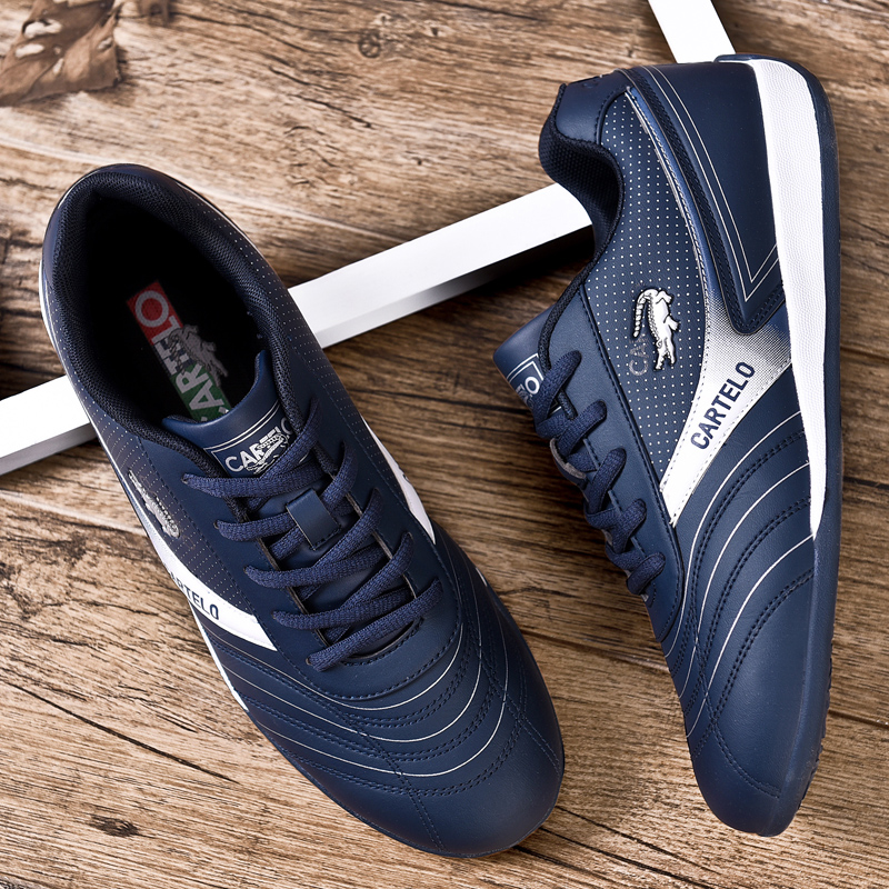 Crocodile men's shoes autumn men's casual leather shoes winter plus velvet trend all-match sports shoes men's autumn and winter style travel shoes