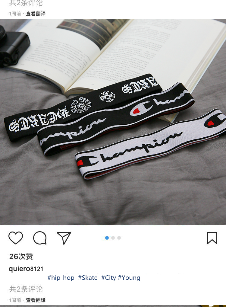 Mùa hè hip-hop headband mũ nữ triều cậu bé thể thao tóc ban nhạc headband thư cá tính ins yoga mồ hôi thấm hood thảm tập yoga liforme