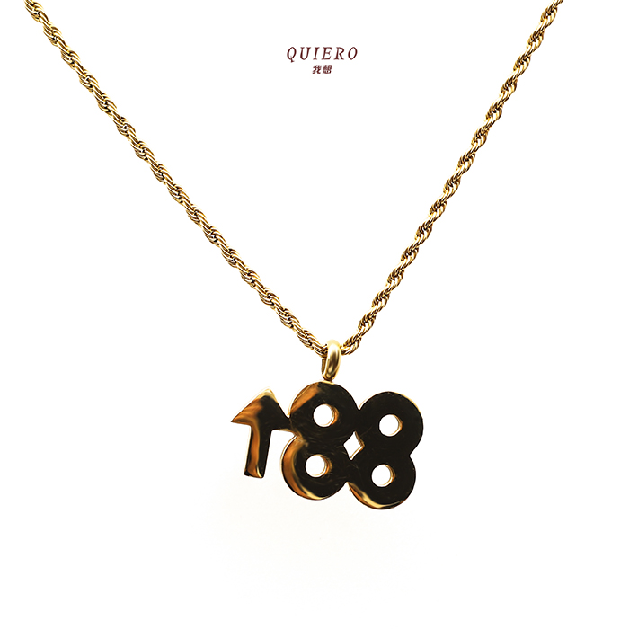 88rising rich brian with the same hip hop necklace hiphop higher 88-88 up Haier