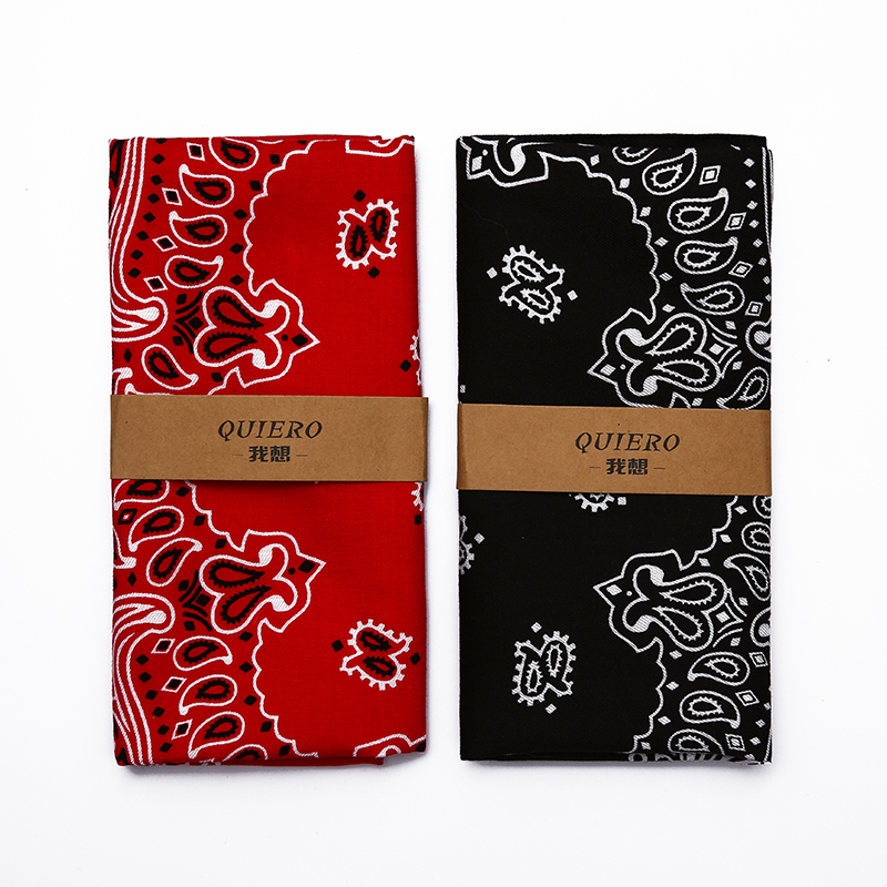 QUIERO Amicati digital printing ins Cashew hip-hop hijab Hip-hop riding large towel Hip-hop hair band