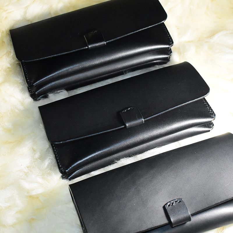 Vegetable-Tanned Leather First-Layer Cowhide Long Wallet, Unisex Handmade Genuine Leather Wallet, Wealth-Accumulating and Prosperity-Attracting Clutch Bag