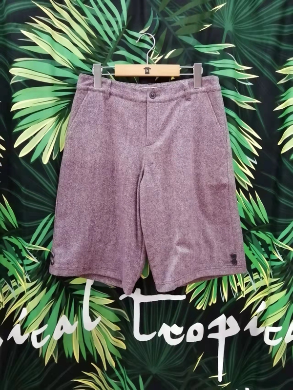Vipshop Clearance Sm2 Woolen Purple-Green-Gray Mid-Length Pants, Five-Point Boot Pants, Autumn/Winter Loose Shorts, Wool Japanese Mori Girl Style