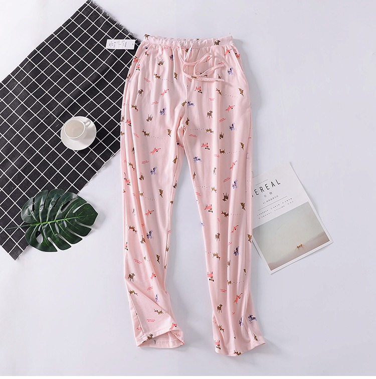 Quần pyjama cotton mùa thu và mùa đông Quần cotton cho phụ nữ mang thai lỏng lẻo phần mỏng mỏng Quần nhà cỡ lớn có thể mặc bên ngoài shop quần áo nam