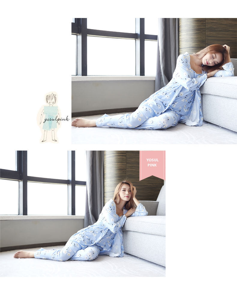 Imported cotton pajamas gown Japanese sexy winter 