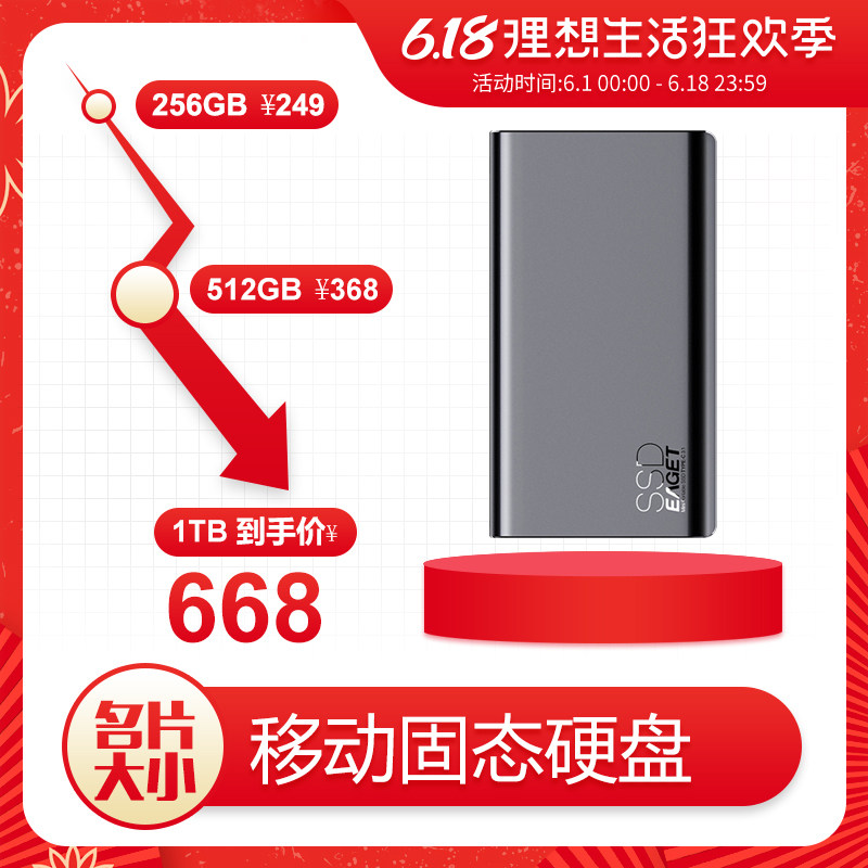 Yijie solid-state mobile hard drive 1t type-c 3 1 high-speed mobile SSD ultra-thin mobile phone hard drive 1tb