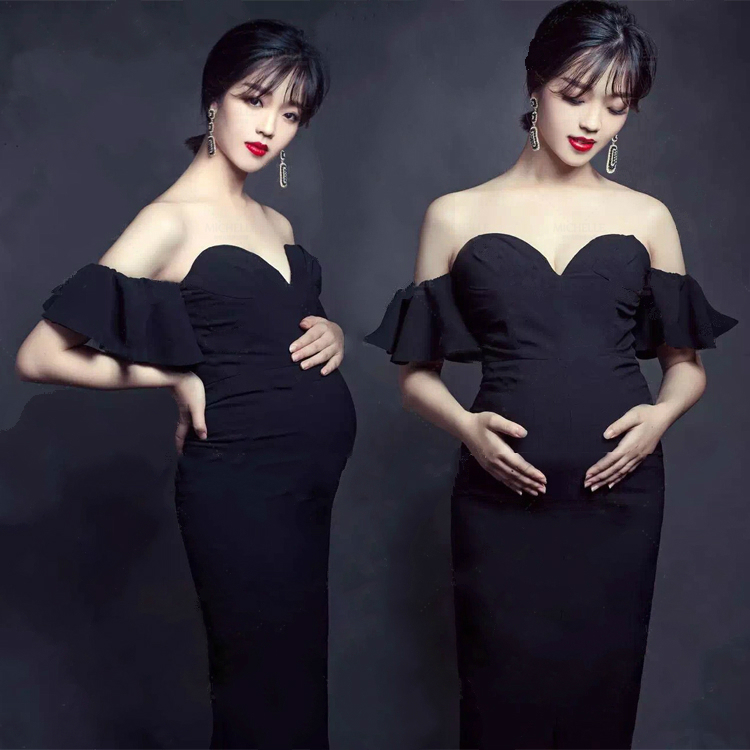 Mùa thu 2018 phụ nữ mới mang thai ảnh thời trang quần áo phụ nữ mang thai hình ảnh bà mẹ mang bầu studio chủ đề trang phục chụp ảnh áo lót bầu