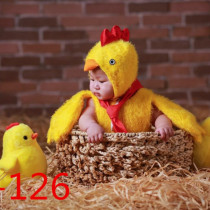 2018 new children Photographic clothing Studios theme 100 days photos Baby baby Chick Animal Photo Dress