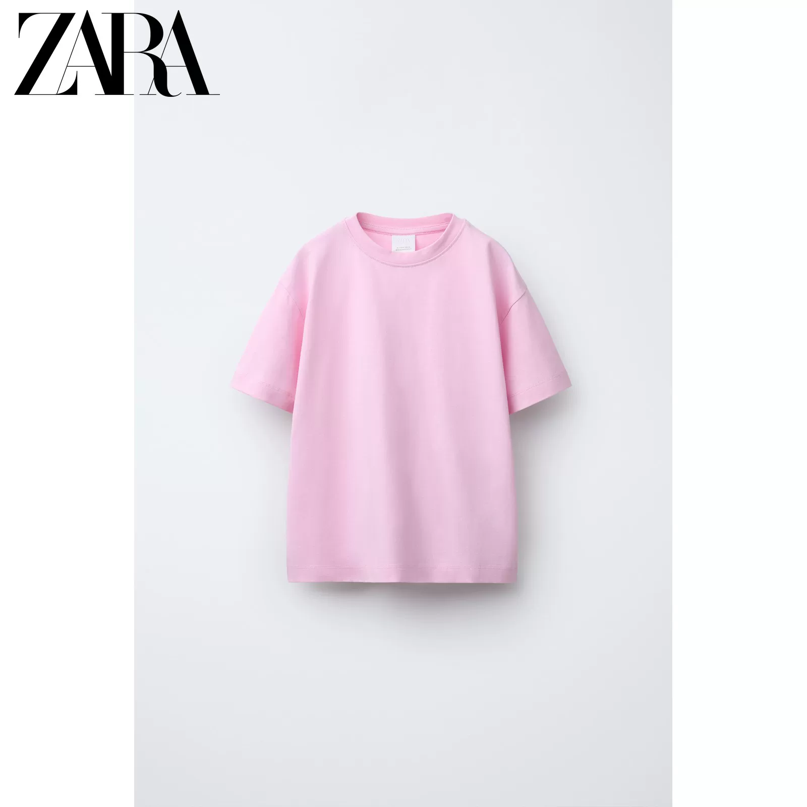 ZARA 2026 Весна и Лето Новинки Детская одежда Девочки Базовые Простое круглое горло Короткий рукав Футболка 0895602 620