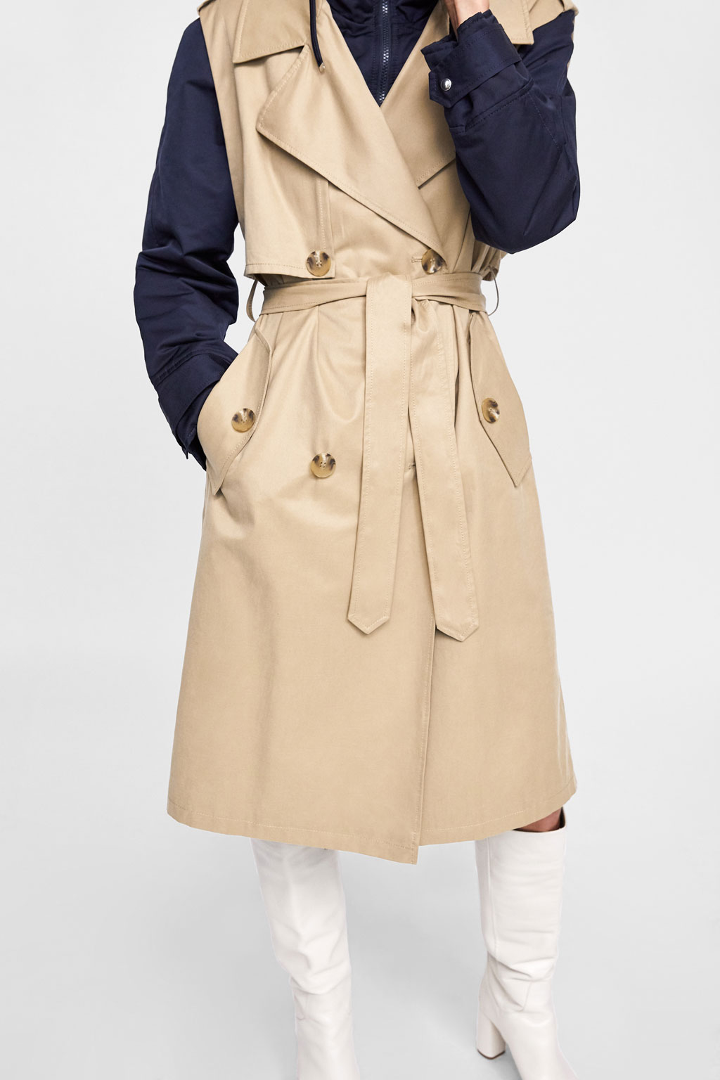 Trench pour femme ZARA en Coton - Ref 3225745 Image 12