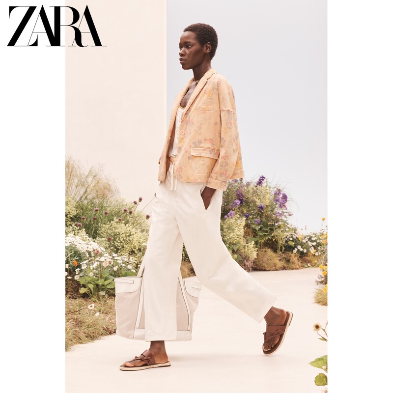 Zara2026 Early Autumn New Products Women's Clothing Srpls Series High-Waisted Straight Pants with Straps 7845258 725