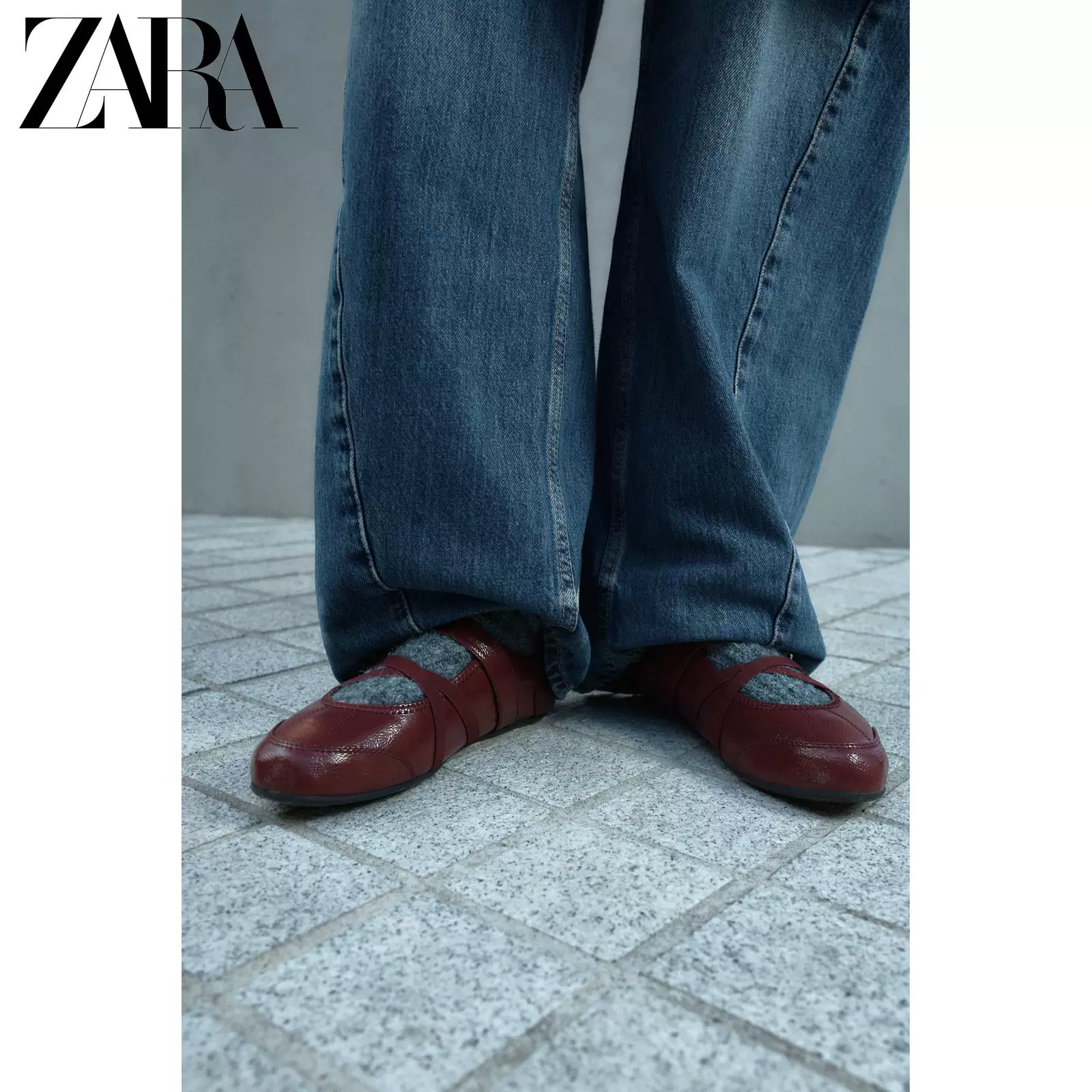 ZARA специальное предложение Женские туфли Лаковые туфли Мэри Джейн балетки 5212710 025