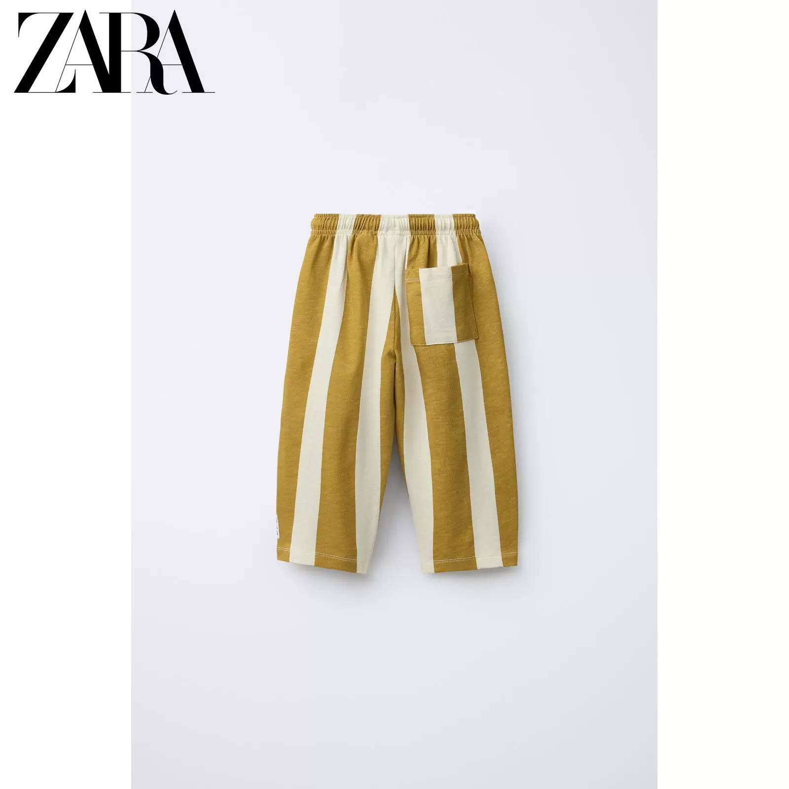 ZARA товары весна–лето 2026, для младенцев и малышей, полосатые бархатные удобные повседневные брюки прямые 6208519 703