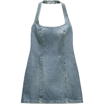 ZARA 24 Summer new products TRF Womens clothing Neck Collar Denim Dress 3607080400