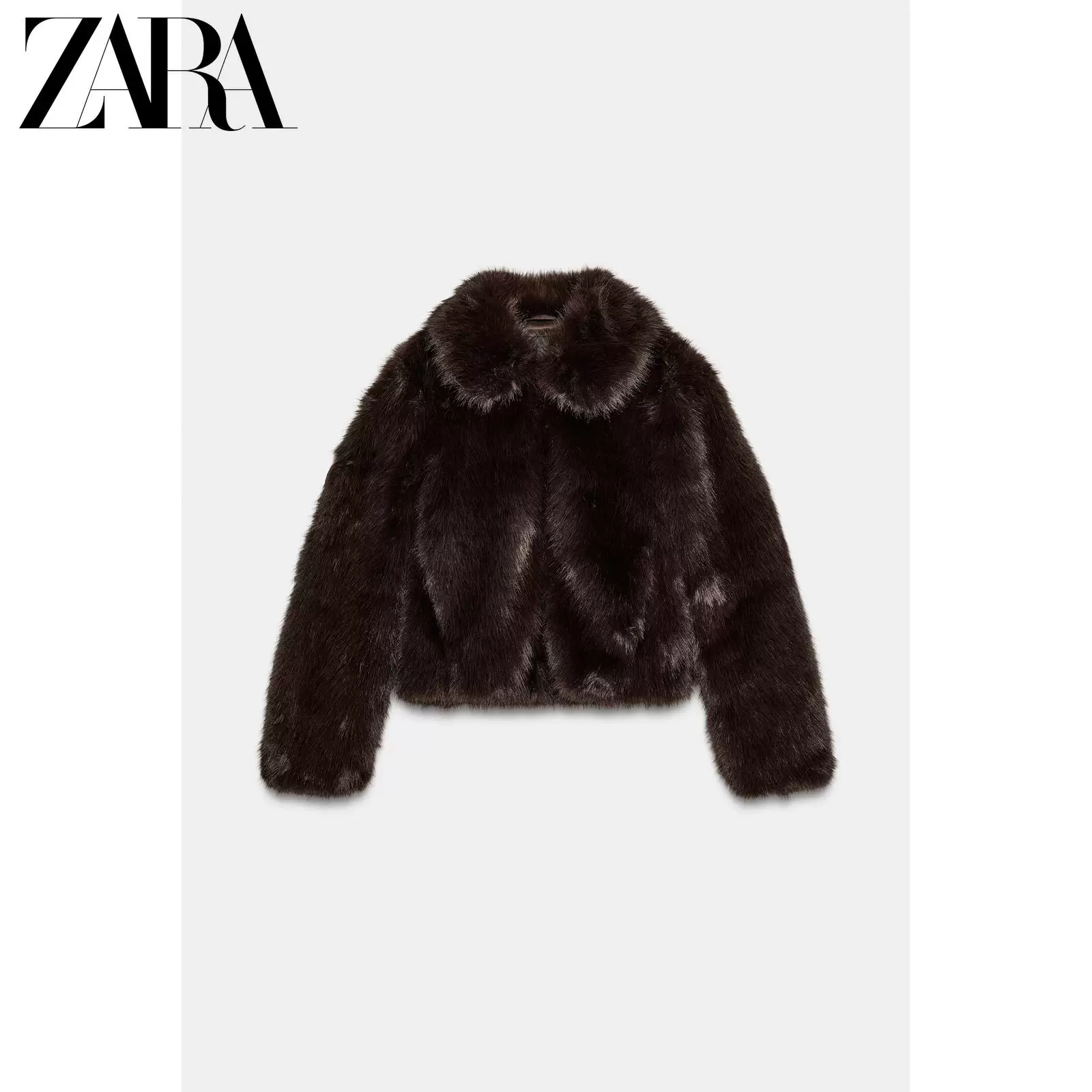 ZARA 25 новых зимних товаров TRF женское шубоподобное короткое пальто с искусственным мехом 4391733 716